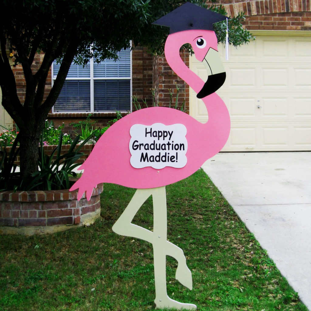 Happy Birthday Flamingo Yard sign, greater Baton Rouge